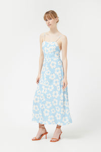 Compania Fantastica Blue Flower Print Sundress