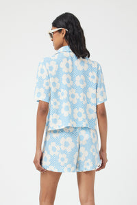 Compania Fantastica Blue Floral Print Florere Shirt
