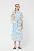 Load image into Gallery viewer, Compania Fantastica Blue Floral Print Dress
