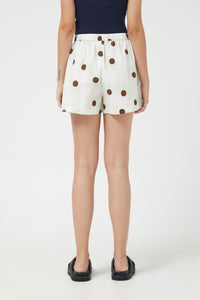 Compania Fantastica Pastel Green & White Short With Polka Dots