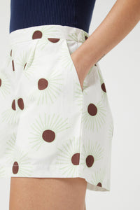 Compania Fantastica Pastel Green & White Short With Polka Dots