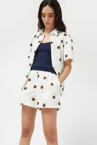 Compania Fantastica Pastel Green & White Short With Polka Dots