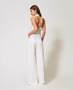 Twinset Milano Jacquard Satin Jumpsuit