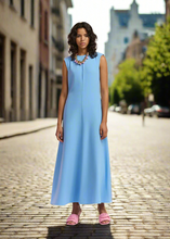 Load image into Gallery viewer, Essentiel Antwerp Blue Maxi-Length Dress
