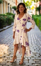 Load image into Gallery viewer, Twinset Lilac Wisteria Dip Hem Crepe Dress
