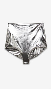 Ottod’Ame Metallic Silver Shorts