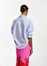 Load image into Gallery viewer, Essentiel Antwerp White and Blue Rhinestone Embellished Shirt
