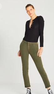 REIKO army green chino pants