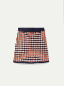 Compania Fantastica Plaid Print Knit Skirt