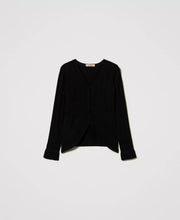 Load image into Gallery viewer, Twinset Milano Black Knitted Top
