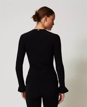 Load image into Gallery viewer, Twinset Milano Black Knitted Top
