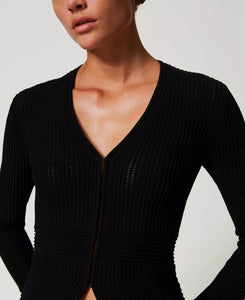 Twinset Milano Black Knitted Top