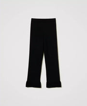 Load image into Gallery viewer, Twinset Milano Black Flared Knit Trousers
