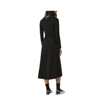 Load image into Gallery viewer, Beatrice B Black Jersey Long Sleeve Asymmetrical Dress
