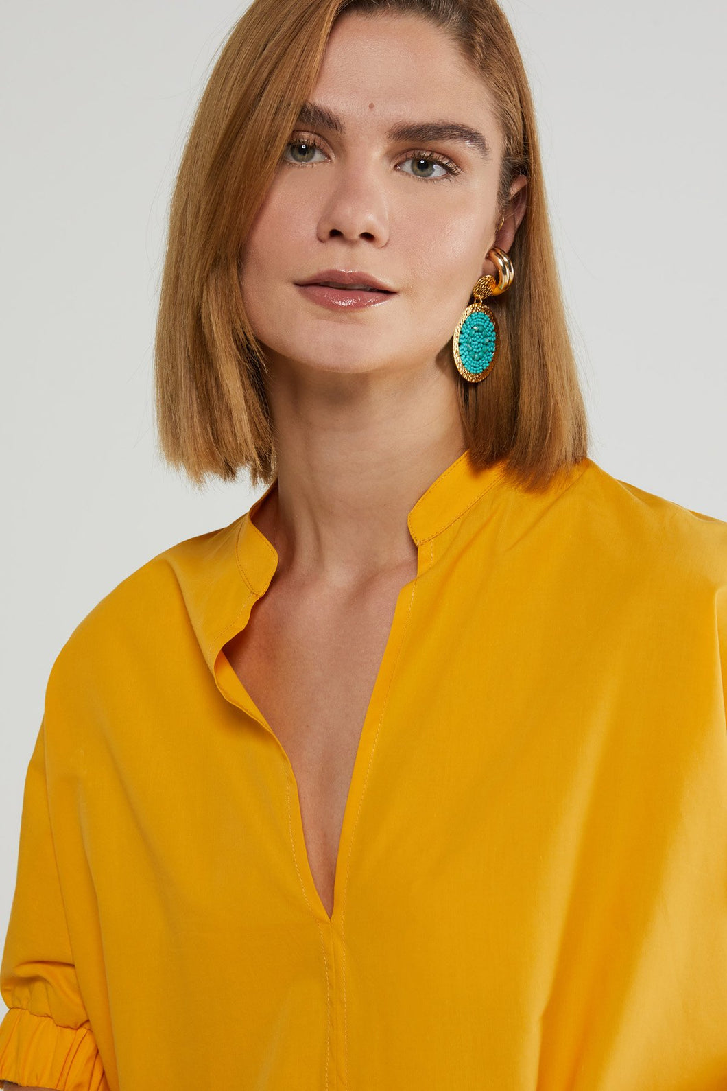 Ottod'Ame Yellow Poplin Shirt