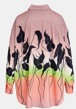 Load image into Gallery viewer, Essentiel Antwerp Mauve Peach Lily Leaf Print Shirt
