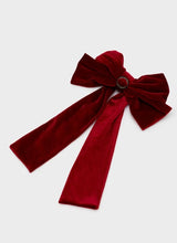 Load image into Gallery viewer, Nali Ruby Red Velvet Sweet Hair Bow
