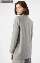 Load image into Gallery viewer, PENNYBLACK Grey Pinstripe Double Breasted Boyfriend Blazer
