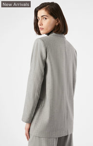 PENNYBLACK Grey Pinstripe Double Breasted Boyfriend Blazer