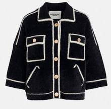 Load image into Gallery viewer, Essentiel Antwerp Black Fluffy Cardi-Jacket
