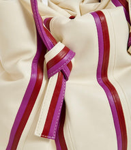 Load image into Gallery viewer, Essentiel Antwerp Ecru , Purple &amp; Burgandy Stripe Shopper Bag
