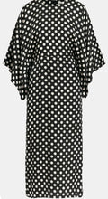 Load image into Gallery viewer, Essentiel Antwerp Black &amp; White Polka Dot Cape Sleeve Dress
