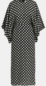 Essentiel Antwerp Black & White Polka Dot Cape Sleeve Dress