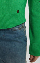 Load image into Gallery viewer, Ottodame Green Cashmere Blend Rolled Neck Jumper
