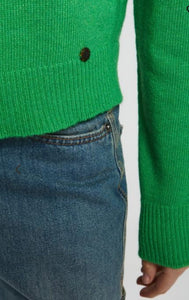 Ottodame Green Cashmere Blend Rolled Neck Jumper