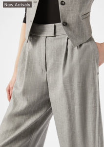 PENNYBLACK Grey Pinstripe Suit Trousers