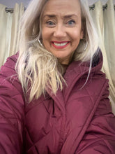 Load image into Gallery viewer, PennyBlack Burgandy Quilted Padded Jacket
