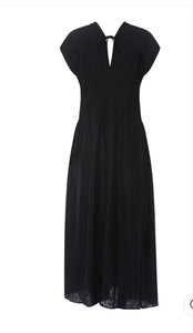 RDF Black Long Midi Elegant Dress