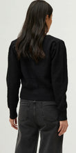 Load image into Gallery viewer, Compania Fantastica Black with Cream Trim Fine Knit Cardigan
