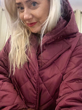 Load image into Gallery viewer, PennyBlack Burgandy Quilted Padded Jacket
