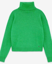 Load image into Gallery viewer, Ottodame Green Cashmere Blend Rolled Neck Jumper
