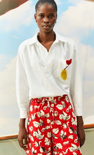 Load image into Gallery viewer, Beatrice B White Cotton Shirt with Embroidered &amp; Beaded Pocket
