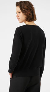 PENNYBLACK Black Cotton & Cashmere Heart Sweater