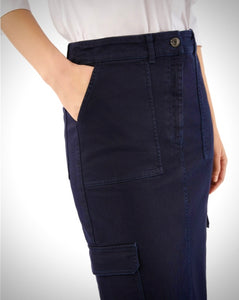 Pennyblack Navy Denim Cotton Cargo Skirt