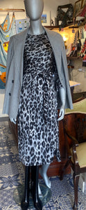 PENNYBLACK Black & Grey Leopard Print Dress