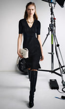 Load image into Gallery viewer, Twinset Milano Black Ribbed Dress
