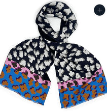 Load image into Gallery viewer, Tidings Silk &amp; Wool Opera Scarf “Moderne Mono”
