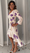 Load image into Gallery viewer, Twinset Lilac Wisteria Dip Hem Crepe Dress
