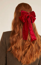 Load image into Gallery viewer, Nali Ruby Red Velvet Sweet Hair Bow
