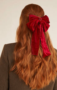 Nali Ruby Red Velvet Sweet Hair Bow