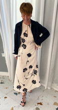 Load image into Gallery viewer, Twinset Cream &amp; Black Wisteria Carnation Crepe de Chine Dress
