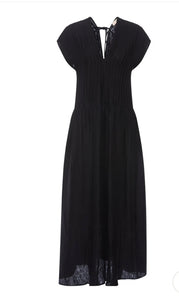 RDF Black Long Midi Elegant Dress