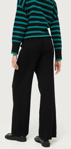 Compania Fantastica Green & Black Stripes Jumper with collar