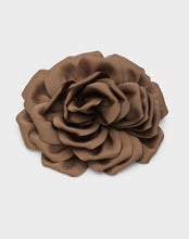 Load image into Gallery viewer, Nali Black Satin Rose Corsage Brooch / Hair Clip
