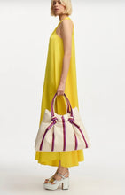 Load image into Gallery viewer, Essentiel Antwerp Ecru , Purple &amp; Burgandy Stripe Shopper Bag
