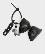 Load image into Gallery viewer, Nali Black Puffy Bow KeyRing / Handbag Decor
